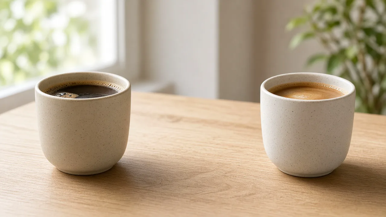 Consult table with two cups
